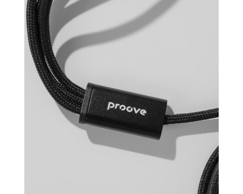 Кабель Proove Triple Connection 3 in 1 Type-C + Micro USB + Lightning (1,2m) black