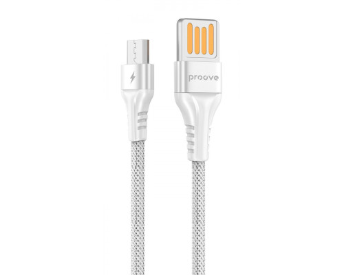 Кабель Proove Double Way Weft Micro USB 2.4A (1m) white