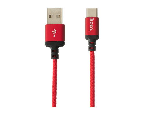 Кабель USB Hoco X14 Times Speed Type-C 2m Колір Червоно-Чорний 6957531062936