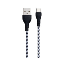 Кабель USB Borofone BX39 Beneficial Type-C Колір Чорно-Бiлий 6931474727312