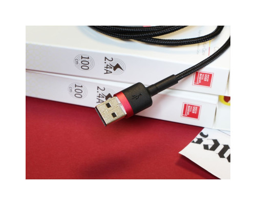 Кабель USB Baseus USB to Micro 2.4A CAMKLF-B Колір Сіро-Чорний, G1 6953156280335