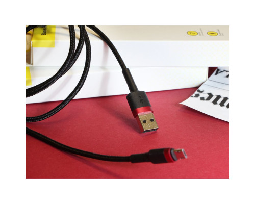 Кабель USB Baseus USB to Micro 2.4A CAMKLF-B Колір Сіро-Чорний, G1 6953156280335