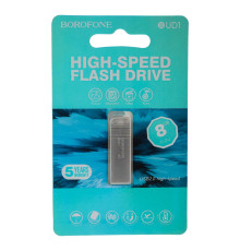 USB флеш-накопичувач Borofone BUD1 USB 2.0 8GB Колір Сталевий