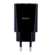 Мережевий Зарядний Пристрій Baseus 2 USB 10.5W 2A CCFS-R Колір Чорний, 01 6953156216426