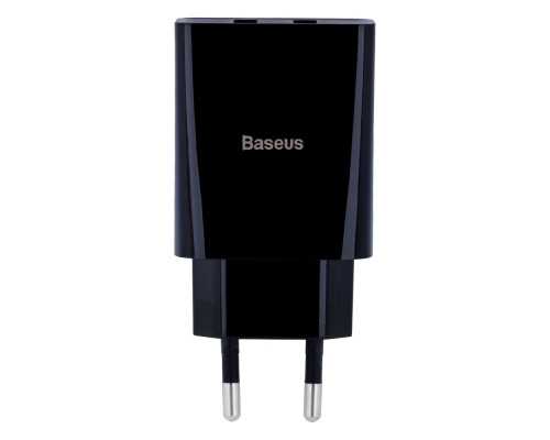 Мережевий Зарядний Пристрій Baseus 2 USB 10.5W 2A CCFS-R Колір Чорний, 01 6953156216426