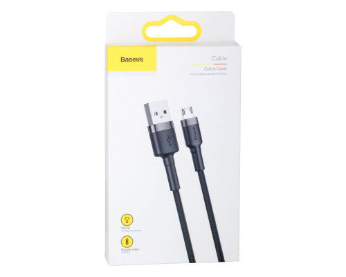 Кабель USB Baseus USB to Micro 2.4A CAMKLF-B Колір Сіро-Чорний, G1 6953156280335