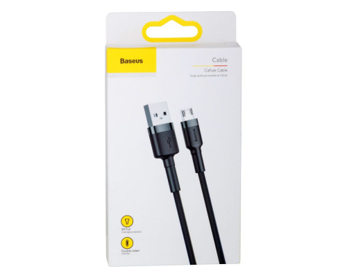 Кабель USB Baseus USB to Micro 1.5A 2m CAMKLF-C Колір Сiро-Чорний, G1