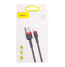 Кабель Baseus USB For lightning 2.4A 0,5m CALKLF-А Колір Чорно-Червоний. 19