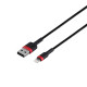 Кабель Baseus USB For lightning 2.4A 0,5m CALKLF-А Колір Чорно-Червоний. 19