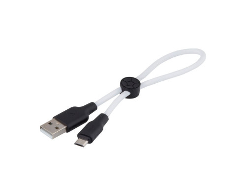Кабель USB Hoco X21 Plus Silicone Micro 0.25m Колір Чорно-Білий
