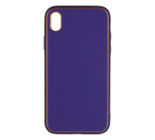 Чохол Leather Gold with Frame without Logo для iPhone Xr Колір 7, Purple 2020000265122