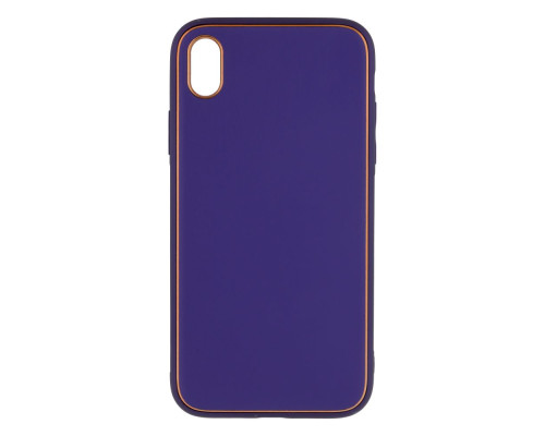 Чохол Leather Gold with Frame without Logo для iPhone Xr Колір 7, Purple 2020000265122