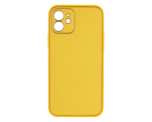 Чохол Leather Gold with Frame without Logo для iPhone 12 Колір 9, Yellow 2020000264507