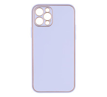 Чохол Leather Gold with Frame without Logo для iPhone 12 Pro Колір 15, Lilac 2020000264316