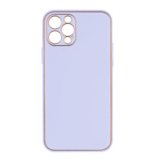 Чохол Leather Gold with Frame without Logo для iPhone 12 Pro Колір 15, Lilac 2020000264316