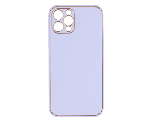 Чохол Leather Gold with Frame without Logo для iPhone 12 Pro Колір 15, Lilac 2020000264316