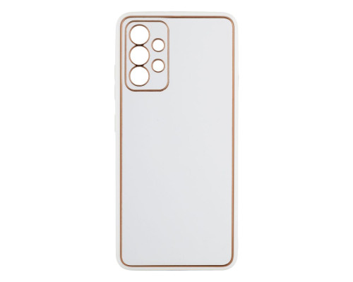 Чохол Leather Gold with Frame without Logo для Samsung A32 4G Колір 2, Black