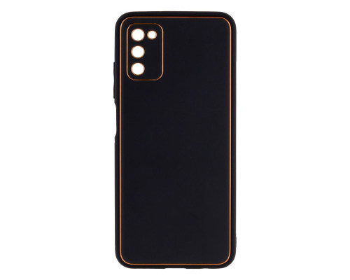 Чохол Leather Gold with Frame without Logo для Samsung A02s Колір 7, Mint