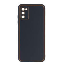 Чохол Leather Gold with Frame without Logo для Samsung A03s 4G Колір 4, Gray Lilac