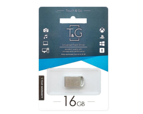 USB флеш-накопичувач T&G 16gb Metal 105 Колір Сталевий