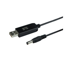 Кабель USB to DC для роутера з 5v на 12v 0.6A 5.5х2.1 mm Колір Чорний 2020000323068