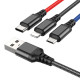 Кабель USB Hoco X76 3-in-1 IP+Type-C+Micro 2A Колір Чорний 6931474767400 ma29773_3608584