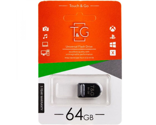 USB флеш-накопичувач 3.0 T&G 64gb Shorty 010 Колір Чорний