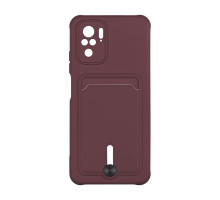 Чохол TPU Colorfull Pocket Card для Xiaomi Redmi Note 10 / Note 10s Колір 42.Maroon 2020000357629