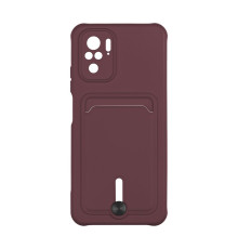 Чохол TPU Colorfull Pocket Card для Xiaomi Redmi Note 10 / Note 10s Колір 42.Maroon 2020000357629