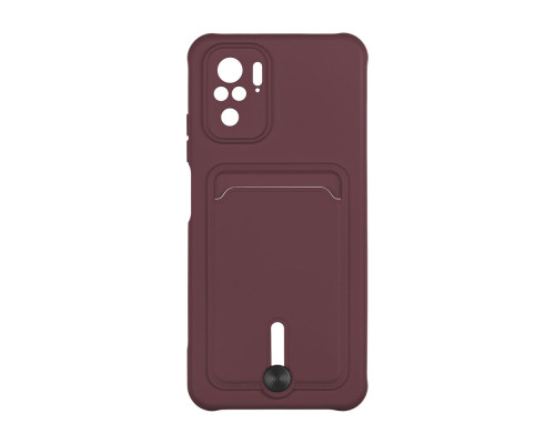 Чохол TPU Colorfull Pocket Card для Xiaomi Redmi Note 10 / Note 10s Колір 42.Maroon 2020000357629