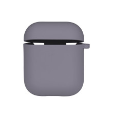 Чохол Silicone Case with microfibra для Airpods 1/2 Колір 28.Lavender grey 2020000367963