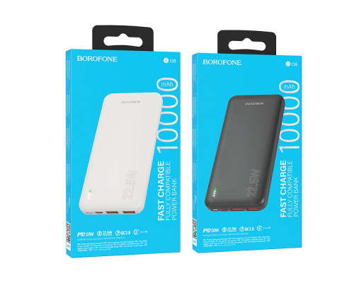 Універсальна Мобільна Батарея Power Bank Borofone BJ38 Power 22.5W+PD20W 10000 mAh Колір Чорний 6941991105562