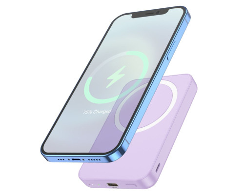 Універсальна Мобільна Батарея Power Bank Hoco J109 PD20W Easy Wireless Fast Charging 5000mAh Колір Білий 6931474791368