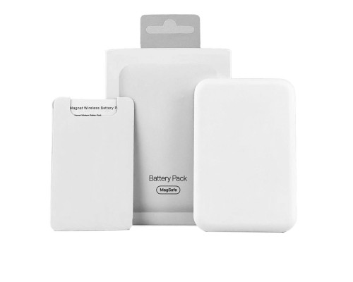 Універсальна Мобільна Батарея Power Bank Apple MagSafe Battery Pack 5000mAh Logo Колір Бiлий 2020000379911