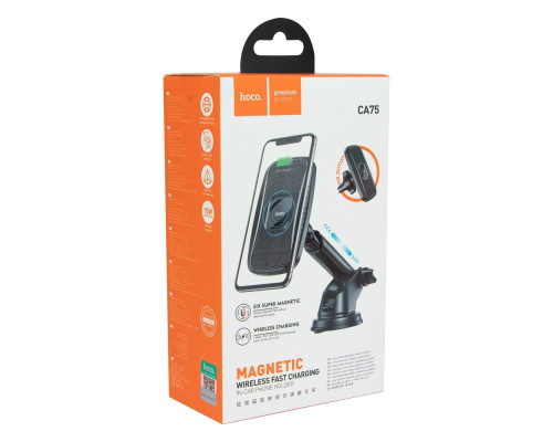 Автотримач Hoco CA75 + Wireless М'ята упаковка Колір Чорний 2020000386070 ma34144_3337898
