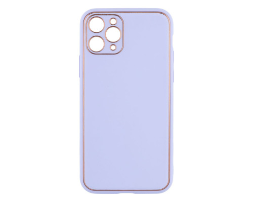 Чохол Leather Gold with Frame without Logo для iPhone 11 Pro М'ята упаковка Колір 15, Lilac 2020000386544