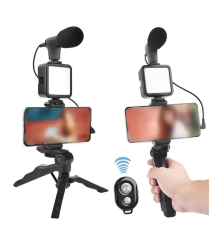 Студійна LED лампа AY-49 на Прищіпці з Мікрофоном Колір Чорний 2020000439127 ma35238_3345487