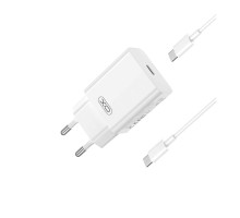 Мережевий Зарядний Пристрій XO L126 1USB-C PD/QC 20W+Type-C to Type-C Колір Білий 6920680846917