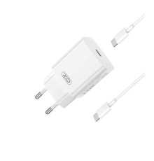 Мережевий Зарядний Пристрій XO L126 1USB-C PD/QC 20W+Type-C to Type-C Колір Білий 6920680846917