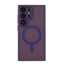 Чохол TPU+PC Magnetic Matte Camera Lens with Magsafe для Samsung Galaxy S25 Ultra 5G (S938) Колір Dark Purple 2020000470342 ma37136_3610476