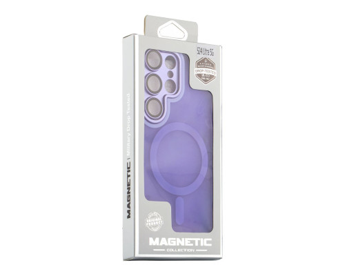 Чохол TPU+PC Magnetic Matte Camera Lens with Magsafe для Samsung Galaxy S25 Ultra 5G (S938) Колір Dark Purple 2020000470342 ma37136_3610476