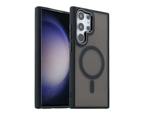 Чохол TPU+PC Space Magnetic Color with Magsafe для Samsung Galaxy S23 Ultra 5G (S918) Колір Grey 2020000437017