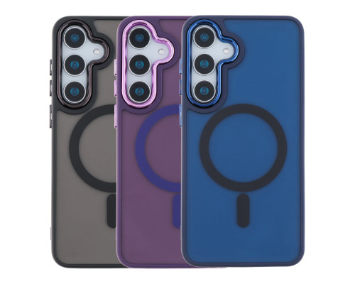 Чохол TPU+PC Space Magnetic Color with Magsafe для Samsung Galaxy S24 FE 5G (S721) Колір Grey 2020000436898 ma35382_3345969