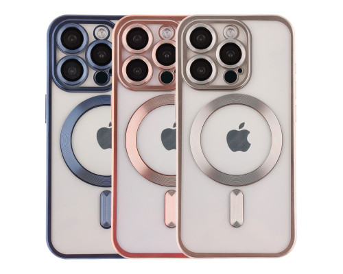 Чохол TPU Metallic Chrome Full Camera with Magsafe для iPhone 16 Pro Max Колір Titan 2020000451204 ma36191_3606951