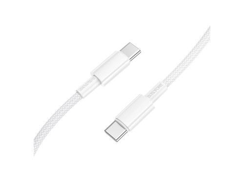 Кабель USB Borofone BX117 Type-C to Type-C 60W Колір Бiлий 6941991120206 ma37164_3610594
