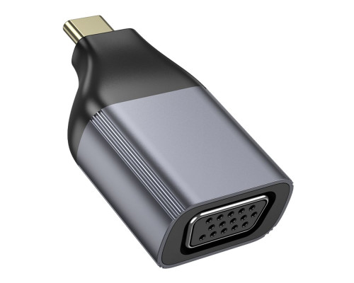 Перехідник Hoco UA34 Type-C to VGA 2K 60HZ Колір Сiрий 6942007645591 ma36837_3609331