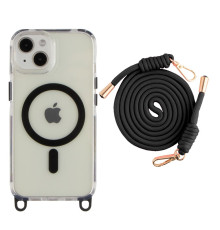 Чохол TPU+PC LanyardCase with MagSafe для iPhone 13/14 Колір Black 2020000477594 ma37085_3610250