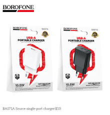 Мережевий Зарядний Пристрій Borofone BAS71A 1USB 2.1A Колір Чорний 6941991122552 ma38204_3667874
