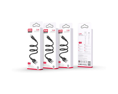 Кабель XO NB230 Rock Series Type-C 2.4A М'ята упаковка Колір Бiлий 2020000354055