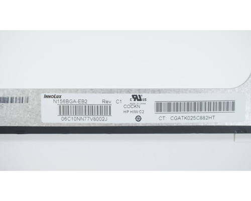 Матриця 15.6 N156BGA-EB2 (1366*768, 30pin(eDP), LED, SLIM(вертикальні вушки), матова, роз'єм праворуч знизу) для ноутбука (renew) NBB-68436